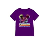 T-shirt coton mickey mouse press start violet 3/4A