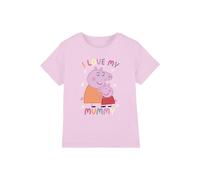 T-shirt coton peppa pig i love my mummy rose clair 12/13A