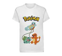 T-shirt coton pokemon original trio blanc 3/4A