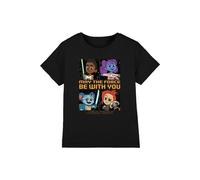 T-shirt coton star wars young jedi adventure among the stars noir 12/13A