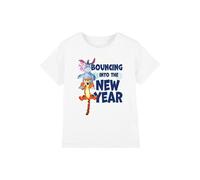 T-shirt coton winnie l'ourson bouncing into the new year blanc 3/4A