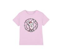T-shirt coton winnie l'ourson warmest christmas wishes rose 5/6A