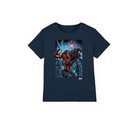 T-shirt coton x-men destroy bleu marine 3/4A