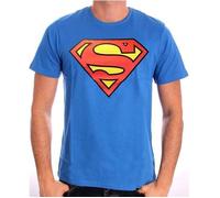 T-shirt - COTTON DIVISION - Superman - Bleu - Manches courtes - 100% coton - Homme S