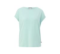 T-shirt coupe ample en lyocell mélangé col rond femme QS Turquoise 2XL