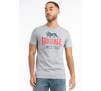 Lonsdale T-shirt Gonfirth Gris marl/Bleu marine/Rouge L Hommes
