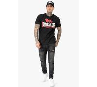 Lonsdale T-shirt Lion Two Tone Noir/Rouge/Blanc 3XL Hommes
