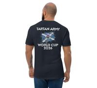 T-shirt Coupe du monde d'Écosse 2026 - Haut de sport en polyester - Bleu marine - Maillot de supporter écossais pour les fans de l'armée tartan - Impression recto ou verso, bleu, XXL