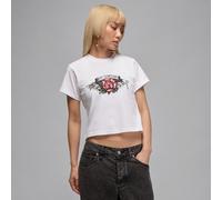 T-shirt coupe slim à motif Jordan Flight pour femme Blanc/Noir L (FR 46-48)