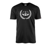 T-shirt Cour pénale internationale IStGH Tribunal pénal Den HAAG #46544, Noir , XXL