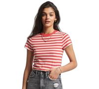 T-shirt court coton bio femme Superdry Vintage Rouge 2XS