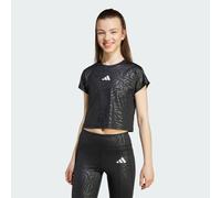 adidas - Kid's All Sports Animal Print Crop T-Shirt - T-shirt - 170 - black / white