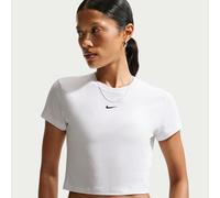 T-shirt court Nike Chill Knit pour femme Blanc/Noir