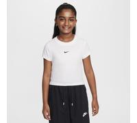 T-shirt court Nike pour ado (fille) Blanc L