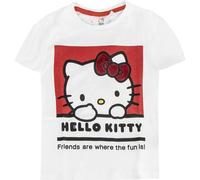 Hello Kitty T-shirt court tricot, design moderne et confortable, Blanc 5 ans (fille)