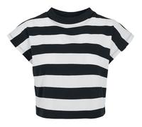 T-Shirt Court Rayures Femme - URBAN CLASSICS - Large - Manches courtes - Noir/blanc L