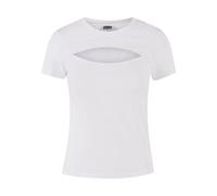 T-shirt courte femme Urban Classics Cut Out Blanc 3XL