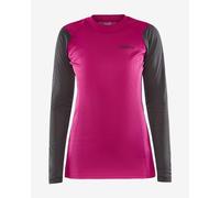 T-shirt Craft Core Warm manche longue rose noir femme - M