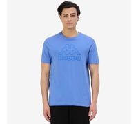 Kappa Cremy Tee T-Shirt Technique Confortable et Stylé, Bleu Cobalt et Bleu DK Denim, Taille 12Y