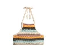 Superdry Crop Halter Crochet Sleeveless Top Multicolore L Femme