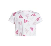 T-shirt crop fille adidas Essentials Logo Celebration Blanc 7/8 ans