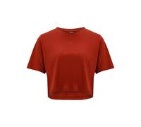 Urban Classics – T-shirt – Lot de 2 T-shirts oversize courts femme, Blanc & Rouille, Taille M