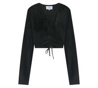 T-shirt crop top femme Sixth June Cordon Details Noir S