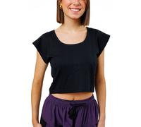 T-shirt crop-top noir basique Essentiel XL - (42-44)