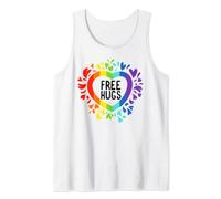 T-shirt CSD blanc Free Hugs LGBT cadeau Gay Pride Débardeur