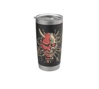 T-shirt Cyber Samouraï Masque De Démon Japonais Edgerunners Gobelet isotherme en acier inoxydable double paroi