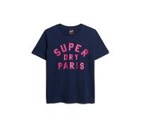 T-shirt dÃ©contractÃ© avec logo pailletÃ© femme Superdry Bleu XS