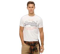 T-shirt dÃ©contractÃ© Superdry Vintage Logo Heritage Blanc 2XL