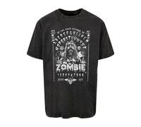 T-shirt dÃ©lavÃ© oversize Merchcode Rob Zombie - The Dead Return Spirit Board Noir M