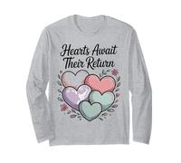 T-Shirt d'amour et d'affection Hearts Await Their Return Manche Longue