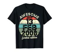 T-shirt d'anniversaire 15 ans 13 février 2008 15e anniversaire T-Shirt