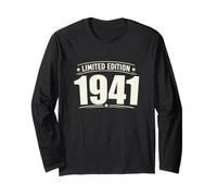 T-Shirt d'anniversaire Vintage 1941 Born in 1941 Manche Longue