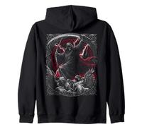 T-Shirt d'art d'horreur Gothique foncé Grim Reaper Scythe Fallen Angels Sweat à Capuche