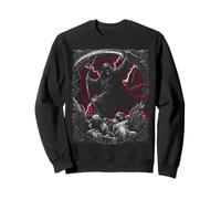 T-Shirt d'art d'horreur Gothique foncé Grim Reaper Scythe Fallen Angels Sweatshirt