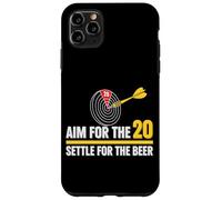 T-Shirt Darts Aim for The 20 Settle for Beer Thrower Coque pour iPhone 11 Pro Max