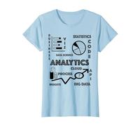 T-Shirt Data Analysts, Scientists, BI, STEM T-Shirt, Femme, Bleu Céleste, XL