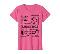T-Shirt Data Analysts, Scientists, BI, STEM T-Shirt, Femme, Rose Chiné, S