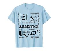 T-Shirt Data Analysts, Scientists, BI, STEM T-Shirt, Homme, Bleu Céleste, XXL