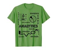 T-Shirt Data Analysts, Scientists, BI, STEM T-Shirt, Homme, Herbe, M
