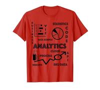 T-Shirt Data Analysts, Scientists, BI, STEM T-Shirt, Homme, Rouge, M