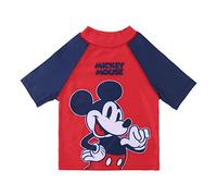 T-Shirt de Bain Anti-UV Enfant Mickey Mouse - Rouge et Bleu - 36 Mois - Maillot avec Tissu à Séchage Rapide - Imprimé Mickey - Produit Original Conçu en Espagne