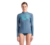T-shirt de bain manches longues femme Arena Rash Graphic Gris L