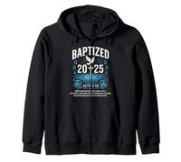 T-shirt de baptême chrétien baptisé 2025 avec verset biblique Sweat à Capuche