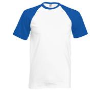 T-shirt de baseball Fruit Of The Loom, manches raglan en contraste, (BC327)