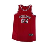 T-shirt de basket-ball 2 pièces sans manches pour enfant de 4 à 14 ans, Rouge (1148), L