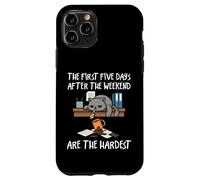 T-shirt de bureau amusant The First Five Days Work Cat Lovers Coque pour iPhone 11 Pro